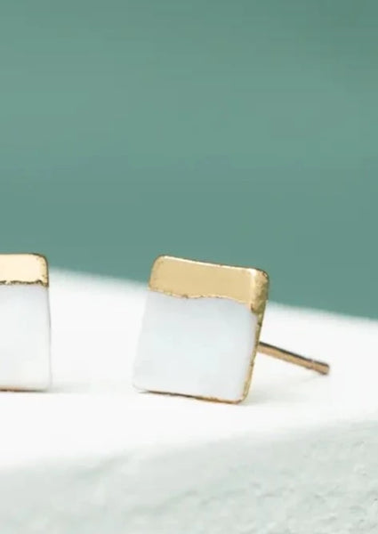 Kelly Mother of Pearl Stud Earrings