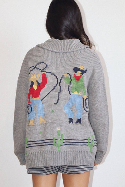 Cowgirl Knit Zip-Up Cardigan