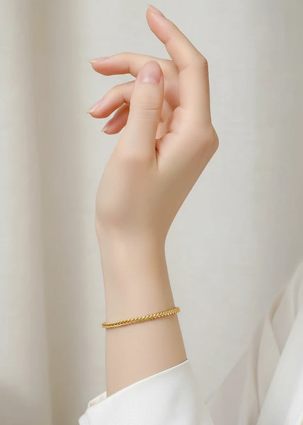 Gold Plated Titanium Steel Adjustable Bracelet