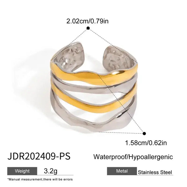 Silver and Gold Stacked Ring