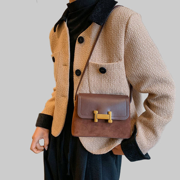 Small Faux Suede Crossbody bag