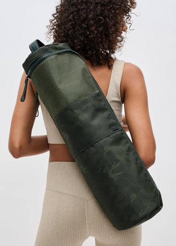 Karma Camo Print Yoga Mat Bag in Olive