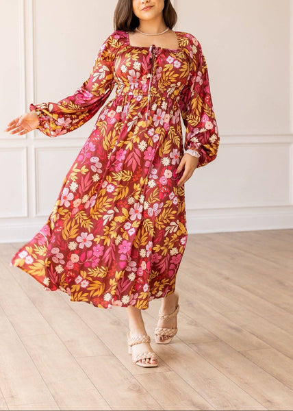 Wine Garden Romance Maxi Dress