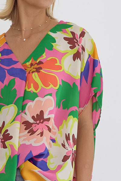 Bright and Cheery Floral Top