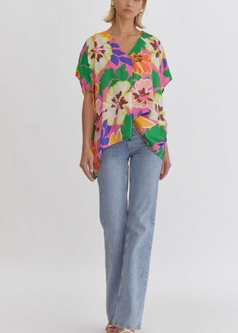 Bright and Cheery Floral Top
