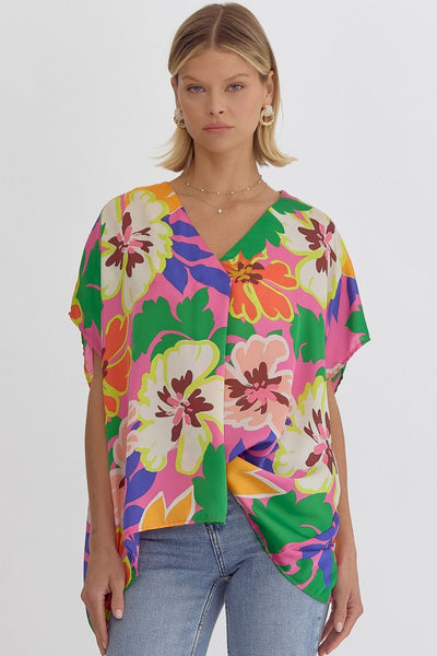 Bright and Cheery Floral Top