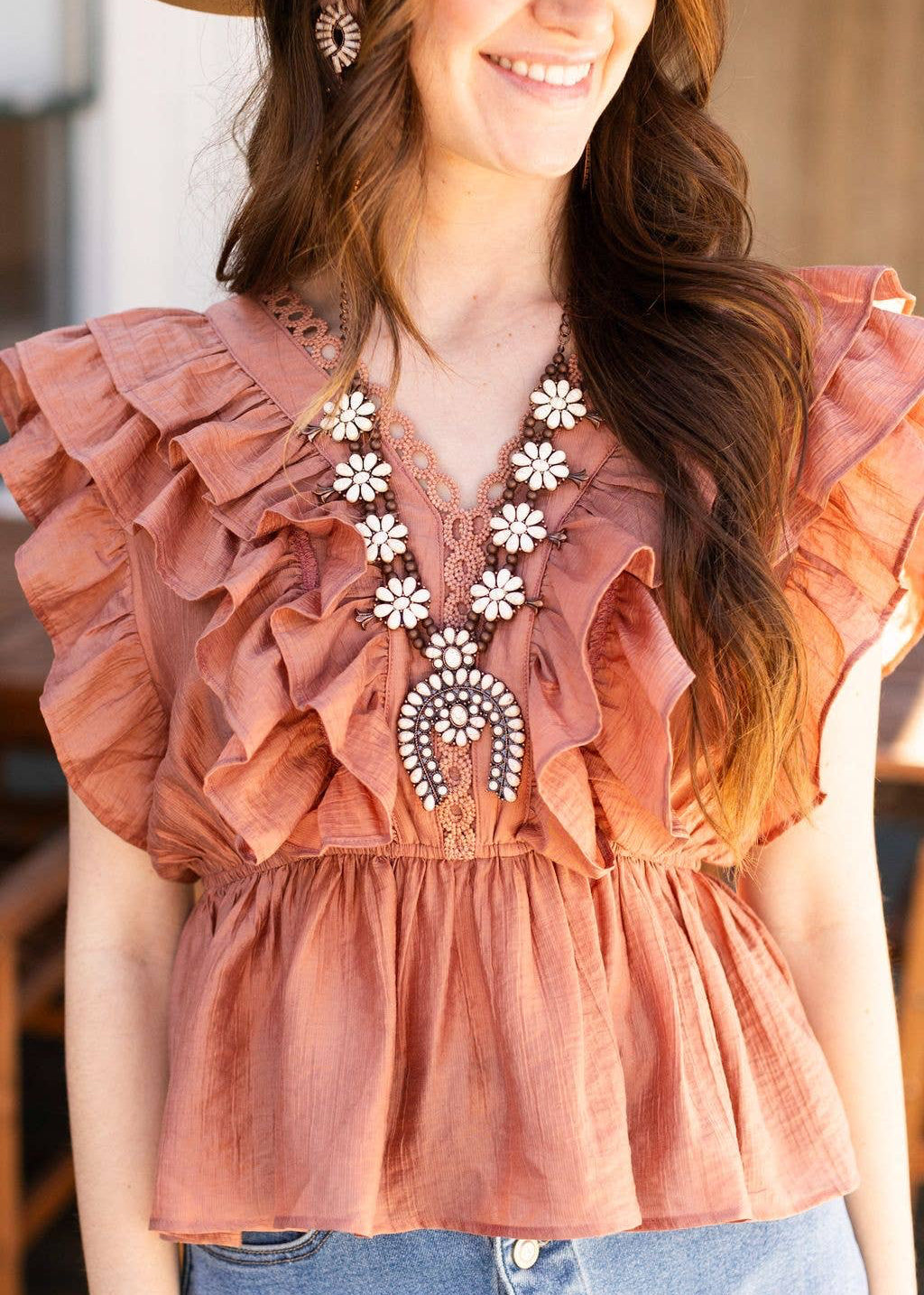 Western Squash Blossom with Copper