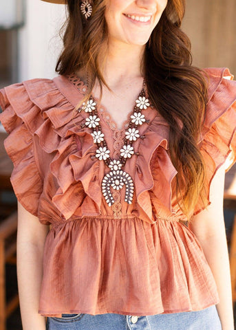 Western Squash Blossom with Copper