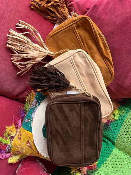 Vegan Suede Crossbody Bags