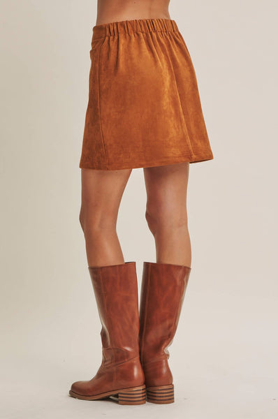 Western Stroll Faux Suede Mini Skirt