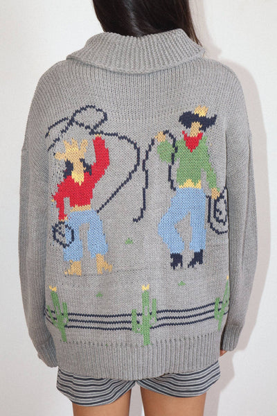 Cowgirl Knit Zip-Up Cardigan