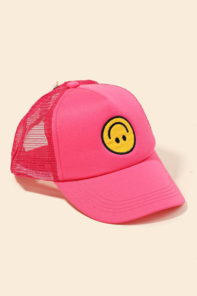 Upside Down Smiley Face Cap: WH