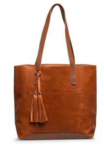 Classic Leather Tote in Hazelnut Brown