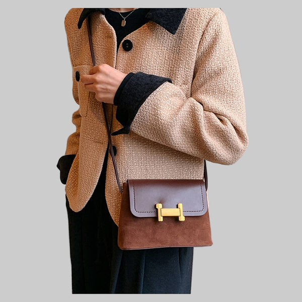 Small Faux Suede Crossbody bag