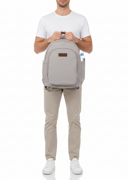 Pickleball Men’s Backpack in Gray Canvas