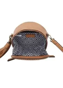 Braided Stitch Round Crossbody Bag
