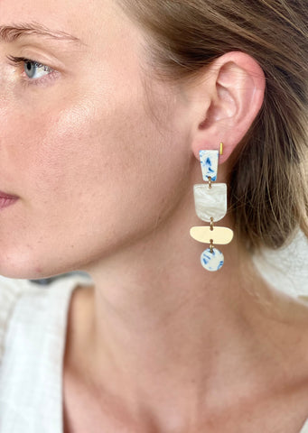 Slightly Cloudy Lightweight Dangle Earrings ~FINAL SALE