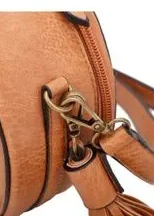 Braided Stitch Round Crossbody Bag