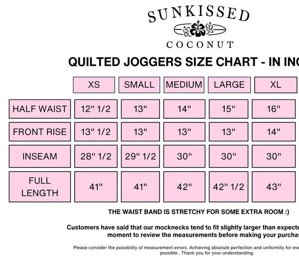Oh So Comfy Quilted Pastel Joggers