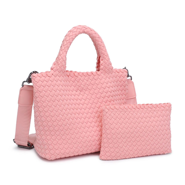 Sky's The Limit - Woven Neoprene Small Crossbody in Blush