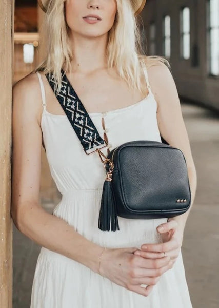 Willow Camera Crossbody Bag in Navy