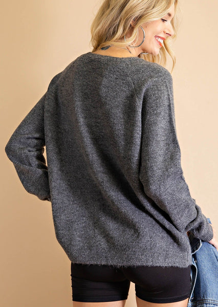 Zebra Design Crewneck Sweater