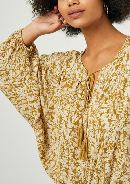Frankie Floral Tassel-Tie Top