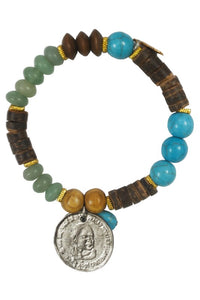 Ethnic Coin Beaded Bracelet