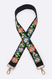 Floral Embroidered Bag or Camera Strap