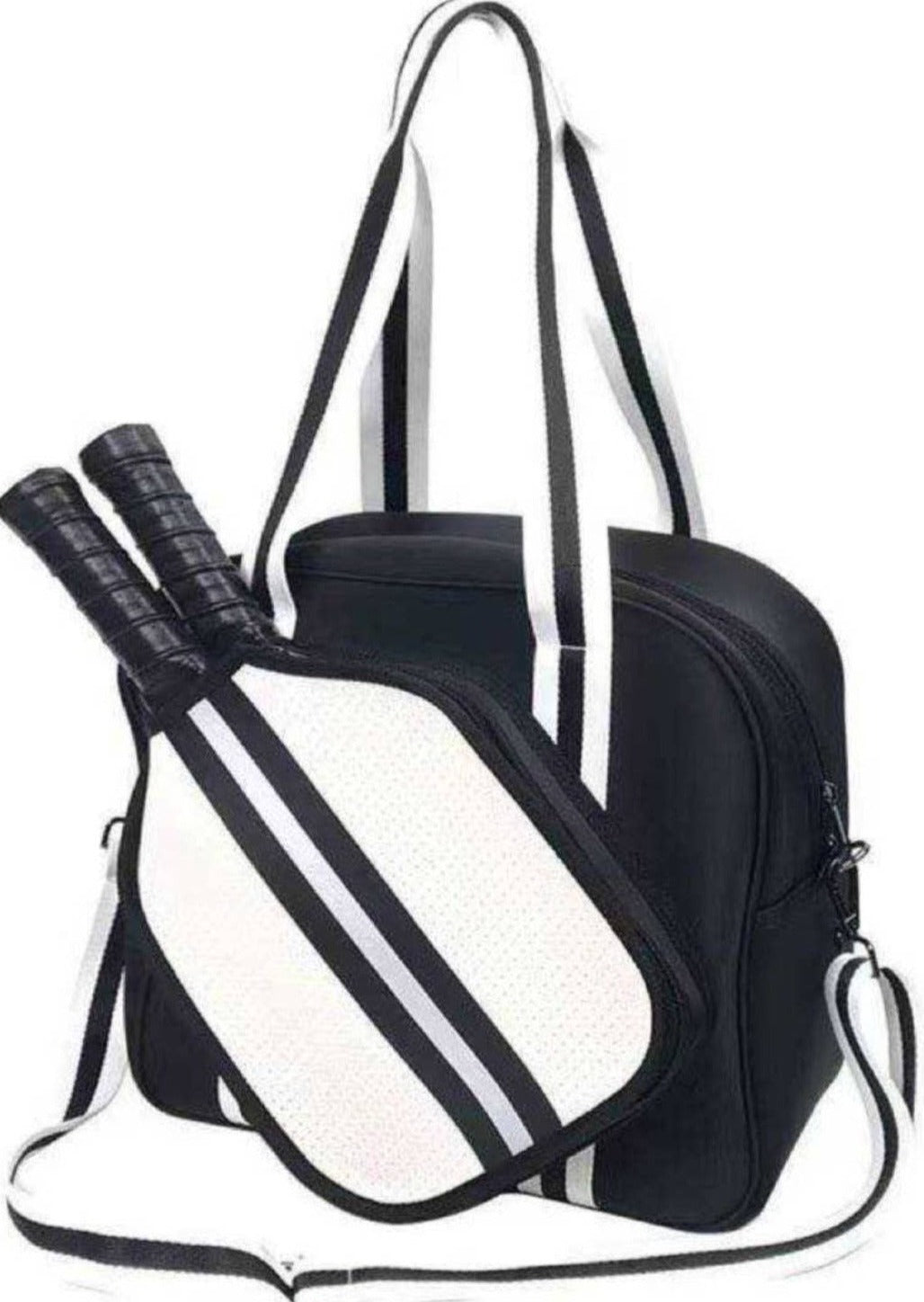 Pickleball tote Neoprene Black and white