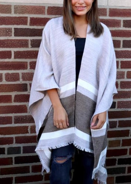 Fringe Color-block Wrap