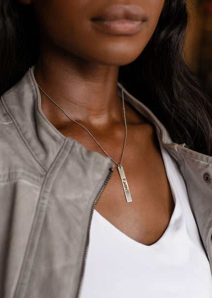 Silver Faith Pendant Necklace