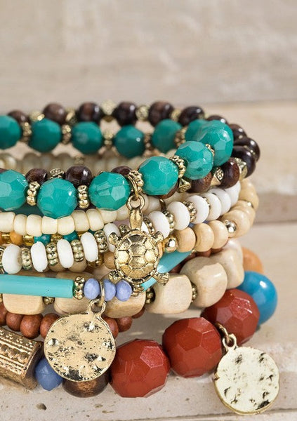 Lucky Turtle Charm 10 Set Bracelet