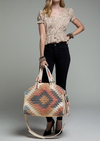 Back In Stock!  Desert Rose Aztec Weekender Travel Tote Bag