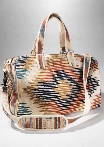 Back In Stock!  Desert Rose Aztec Weekender Travel Tote Bag