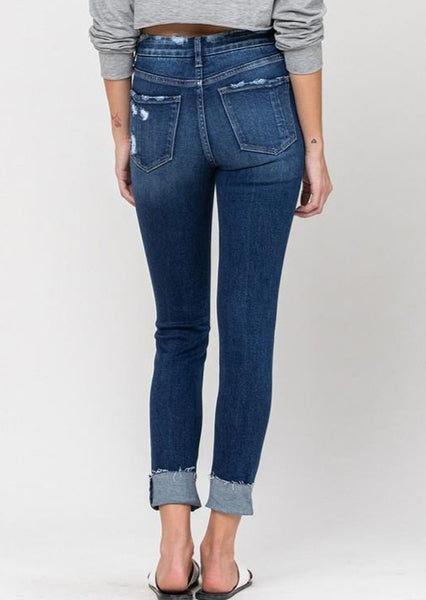Haylie High Rise Distressed Cropped Skinny Jeans