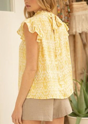 Mustard Up Some Courage Ruffled Top