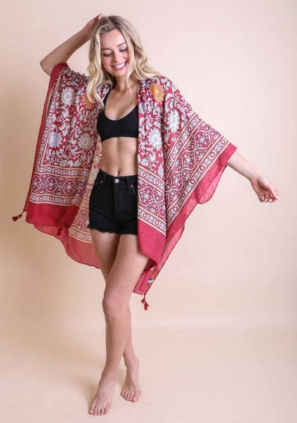 Touch of Morocco Tapestry Tassel Kimono ~FINAL SALE