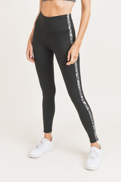 Safari Print Block High-Waisted Leggings ~FINAL SALE
