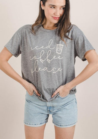 Super Soft Iced Coffee Please Graphic Tee