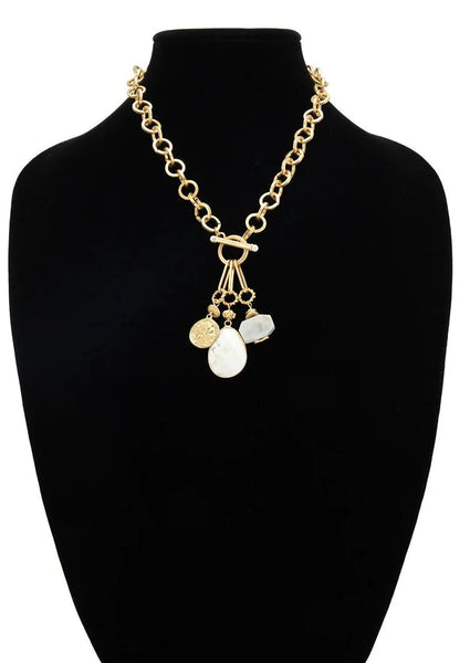 Cluster Charm on Toggle Chain Necklace