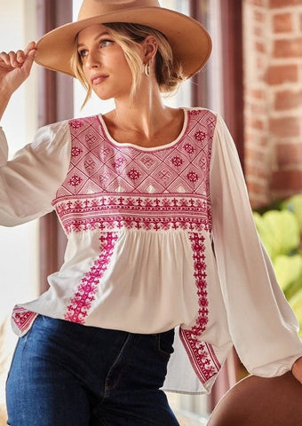 Delicate Detailed Embroidery Top by Savanna Jane