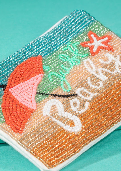 Just Beachy Beaded Credit Card Holder / Coin Purse