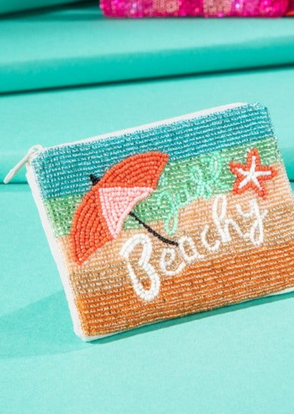 Just Beachy Beaded Credit Card Holder / Coin Purse