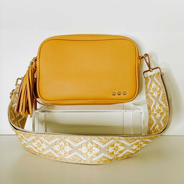 Willow Camera Crossbody Bag in Mustard Yellow