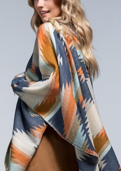Canyon Vibes Southwestern Ruana Wrap