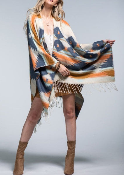 Canyon Vibes Southwestern Ruana Wrap