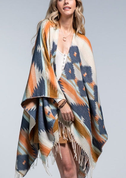 Canyon Vibes Southwestern Ruana Wrap