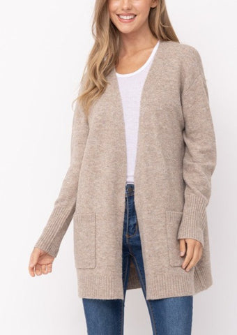 Always Classic Cozy Cardigan Sweater in Camel