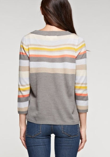 Retro Pullover Striped Crewneck Sweater~FINAL SALE